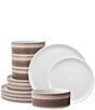Noritake ColorStax Ombre Collection Dinnerware Set, Service for 4, Color:Umber - Image 1