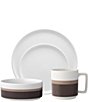 Noritake ColorStax Stripe Collection Place Setting, Color:Brown - Image 1
