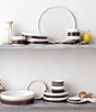 Noritake ColorStax Stripe Collection Place Setting, Color:Brown - Image 3