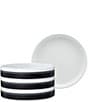Color:Black - Image 1 - ColorStax Stripe Collection Deep Plates, Set of 4