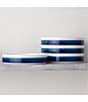 Color:Blue - Image 2 - ColorStax Stripe Collection Deep Plates, Set of 4