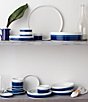 Noritake ColorStax Stripe Collection Deep Plates, Set of 4, Color:Blue - Image 3