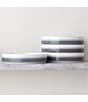 Noritake ColorStax Stripe Collection Deep Plates, Set of 4, Color:Grey - Image 2
