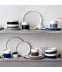 Noritake ColorStax Stripe Collection Deep Plates, Set of 4, Color:Grey - Image 4
