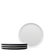 Color:BLACK - Image 1 - ColorStax Stripe Collection Dinner Plates, Set of 4