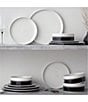 Color:BLACK - Image 3 - ColorStax Stripe Collection Dinner Plates, Set of 4