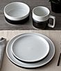 Color:BLACK - Image 4 - ColorStax Stripe Collection Dinner Plates, Set of 4