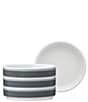 Noritake ColorStax Stripe Collection Mini Plates, Set of 4, Color:Grey - Image 1