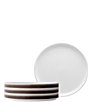 Noritake ColorStax Stripe Collection Salad Plates, Set of 4, Color:Brown - Image 1