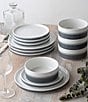 Noritake ColorStax Stripe Collection Soup/Cereal Bowls, Set of 4, Color:Grey - Image 3