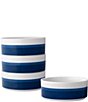 Noritake ColorStax Stripe Collection Soup/Cereal Bowls, Set of 4, Color:Blue - Image 1