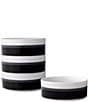 Noritake ColorStax Stripe Collection Soup/Cereal Bowls, Set of 4, Color:Black - Image 1