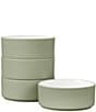 Noritake ColorTex Stone Collection Stax Cereal Bowls, Set of 4, Color:Sage - Image 1