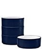 Noritake ColorTex Stone Collection Stax Cereal Bowls, Set of 4, Color:Navy - Image 1