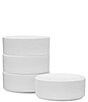 Noritake ColorTex Stone Collection Stax Cereal Bowls, Set of 4, Color:White - Image 1