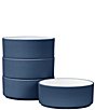 Noritake ColorTex Stone Collection Stax Cereal Bowls, Set of 4, Color:Blue - Image 1