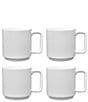 Noritake ColorTex Stone Collection Stax Coffee Mugs, Set of 4, Color:White - Image 1