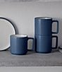Noritake ColorTex Stone Collection Stax Coffee Mugs, Set of 4, Color:Blue - Image 3