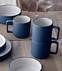 Noritake ColorTex Stone Collection Stax Coffee Mugs, Set of 4, Color:Blue - Image 4