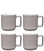 Noritake ColorTex Stone Collection Stax Coffee Mugs, Set of 4, Color:Taupe - Image 1