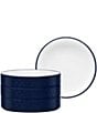Noritake ColorTex Stone Collection Stax Deep Plates, Set of 4, Color:Navy - Image 1