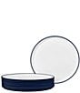 Noritake ColorTex Stone Collection Stax Dinner Plates, Set of 4, Color:Navy - Image 1