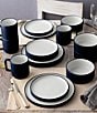 Noritake ColorTex Stone Collection Stax Dinner Plates, Set of 4, Color:Navy - Image 3