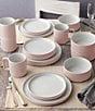 Noritake ColorTex Stone Collection Stax Dinner Plates, Set of 4, Color:Blush - Image 4