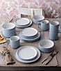 Noritake ColorTex Stone Collection Stax Dinner Plates, Set of 4, Color:Aqua - Image 3