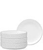 Noritake ColorTex Stone Collection Stax Mini Plates, Set of 4, Color:White - Image 1