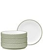 Noritake ColorTex Stone Collection Stax Mini Plates, Set of 4, Color:Sage - Image 1