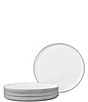 Noritake ColorTex Stone Collection Stax Salad Plates, Set of 4, Color:Grey - Image 1