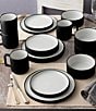 Color:Black - Image 4 - ColorTex Stone Collection Stax Salad Plates, Set of 4
