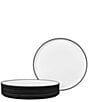 Color:Black - Image 1 - ColorTex Stone Collection Stax Small Appetizer Plates, Set of 4