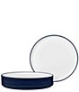Noritake ColorTex Stone Collection Stax Small Appetizer Plates, Set of 4, Color:Navy - Image 1