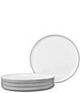 Noritake ColorTex Stone Collection Stax Small Appetizer Plates, Set of 4, Color:Grey - Image 1
