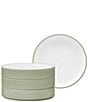 Noritake ColorTex Stone Sage Collection Set Of 4 Stax Deep Plate, Sage - Image 1