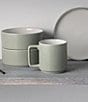 Noritake ColorTex Stone Sage Collection Set Of 4 Stax Mugs, Color:Sage - Image 3