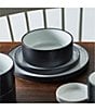 Noritake ColorTex Stone Collection Stax Dinnerware Set, Service For 4, Color:Black - Image 3