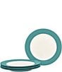 Noritake Colorwave 11#double; Rim Dinner Plates, Set of 4, Color:Turquoise - Image 1