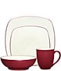 Noritake Colorwave Collection Square Place Setting, Color:Raspberry - Image 1