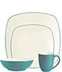 Noritake Colorwave Collection Square Place Setting, Color:Turquoise - Image 1