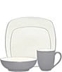Noritake Colorwave Collection Square Place Setting, Color:Slate - Image 1