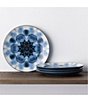 Color:Blue - Image 2 - Colorwave Watercolor Accent/Luncheon Plates, Set of 4