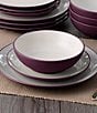 Color:Burgundy - Image 2 - Colorwave Collection Coupe Salad Plates, Set of 4