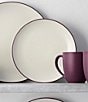 Color:Burgundy - Image 5 - Colorwave Collection Coupe Salad Plates, Set of 4