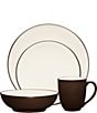 Color:Chocolate - Image 1 - Colorwave Coupe Stoneware 4-Piece Place Setting