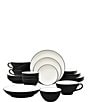 Color:Black - Image 1 - Colorwave Graphite Collection 24-Piece Dinnerware Set