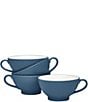 Noritake Colorwave Collection Handled Bowls, Set of 4, Color:Blue - Image 1