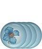 Color:Ice - Image 1 - Colorwave Ice Poppy Accent/Luncheon Floral Plates, Set of 4
